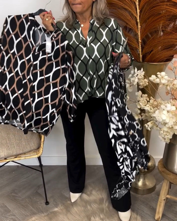 Cléorie™ | Blouse à Imprimé Graphique
