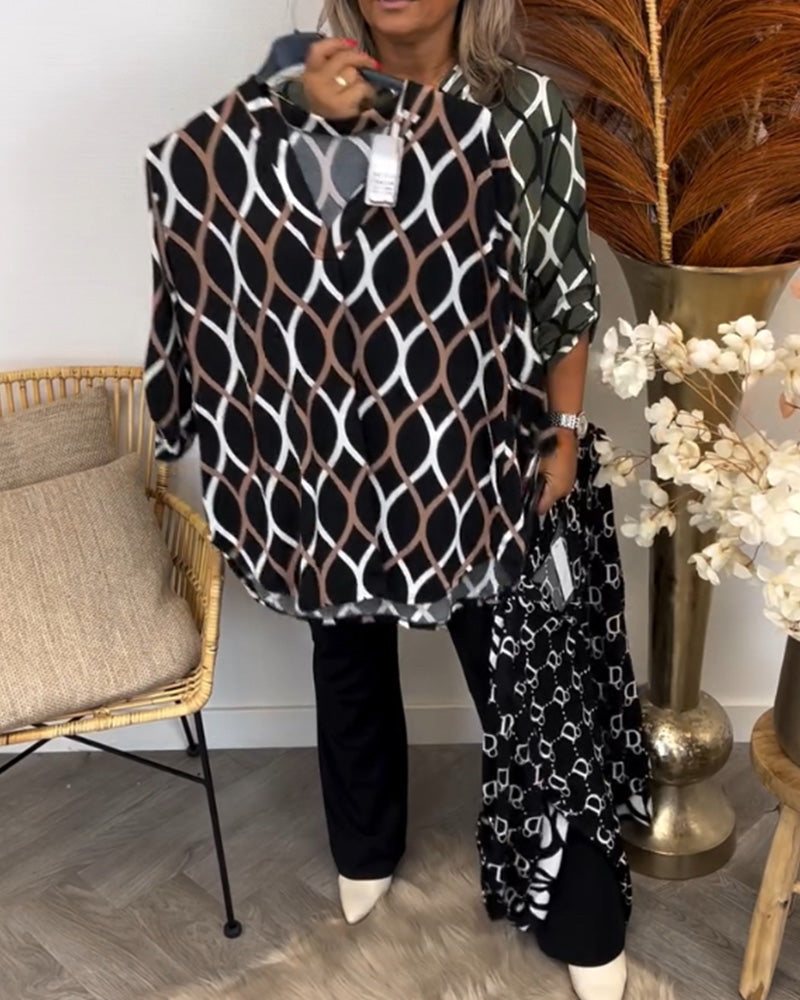 Cléorie™ | Blouse à Imprimé Graphique