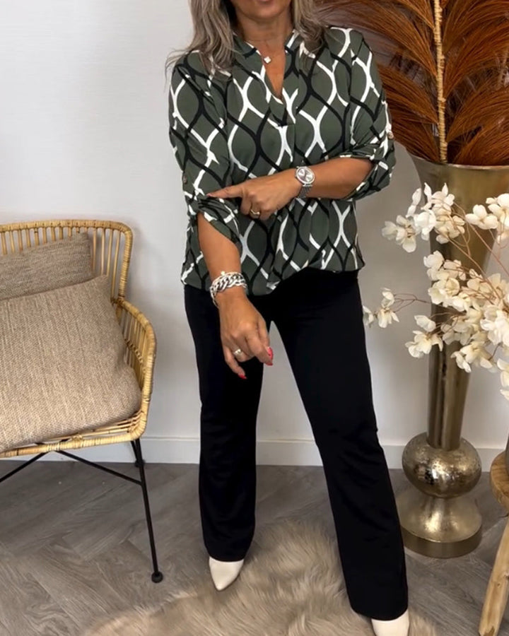 Cléorie™ | Blouse à Imprimé Graphique