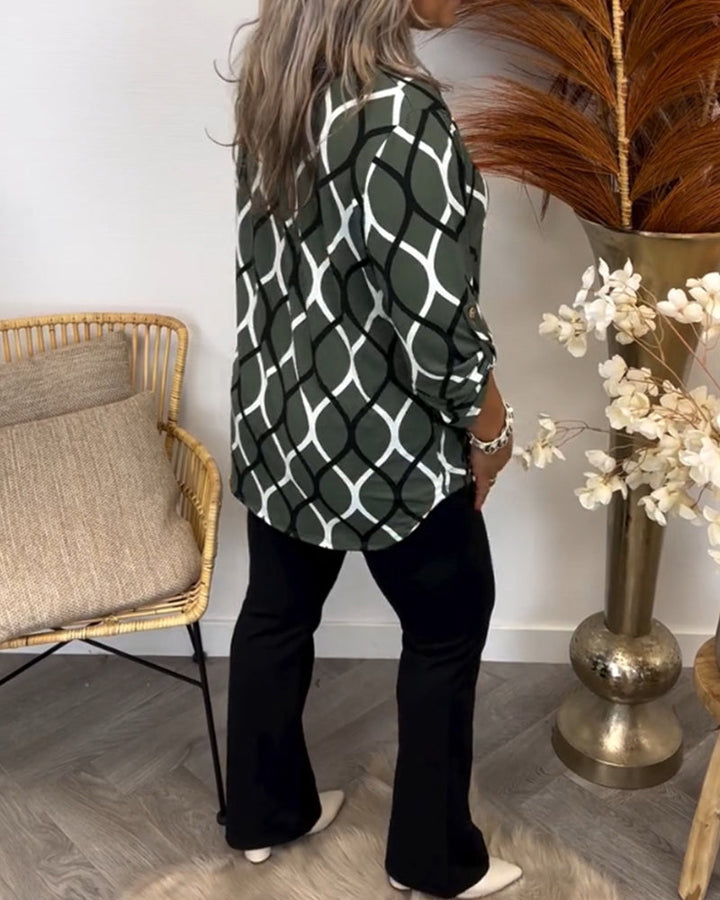 Cléorie™ | Blouse à Imprimé Graphique