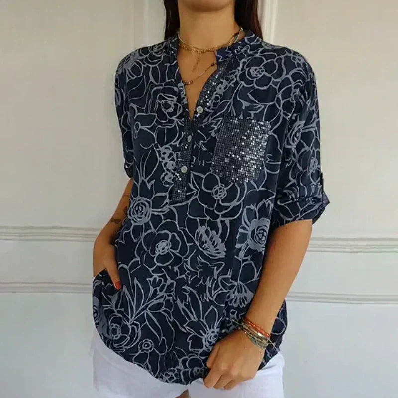 Élysiane™ | Blouse à Imprimé Floral