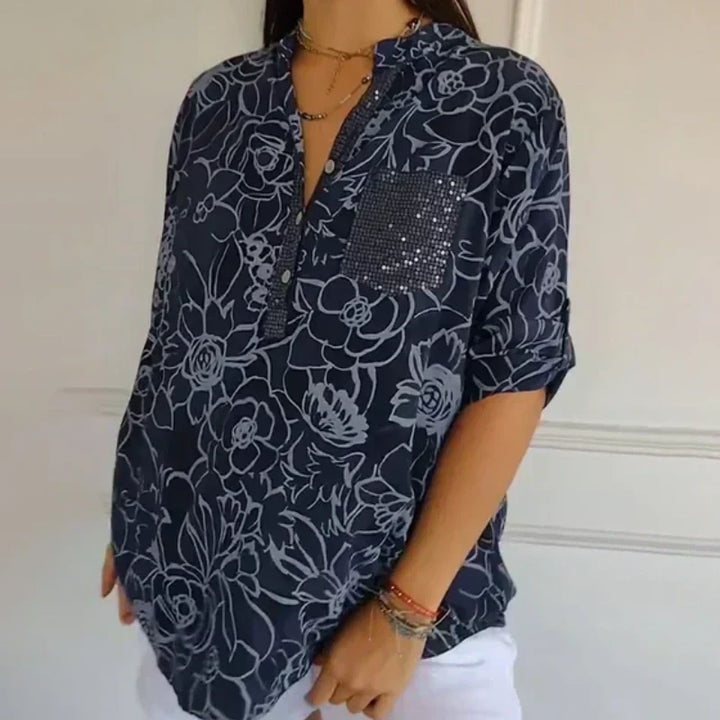 Élysiane™ | Blouse à Imprimé Floral