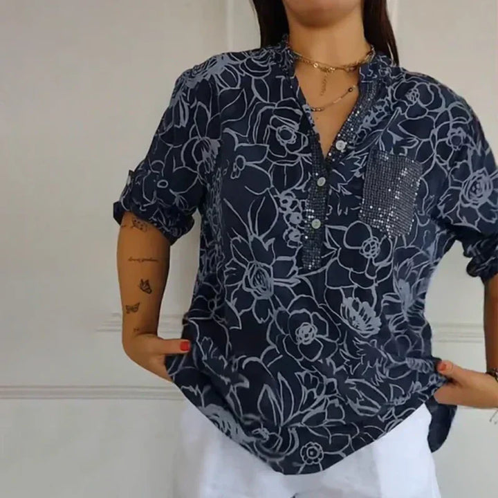Élysiane™ | Blouse à Imprimé Floral